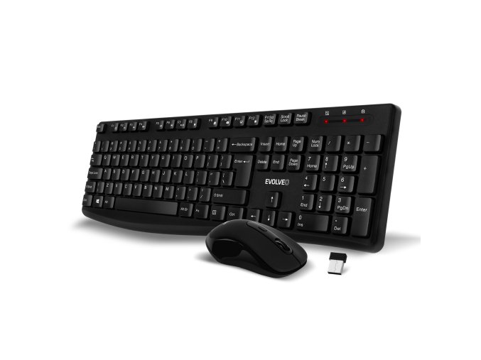 EVOLVEO K1050, tichý set bezdr. klávesnice a