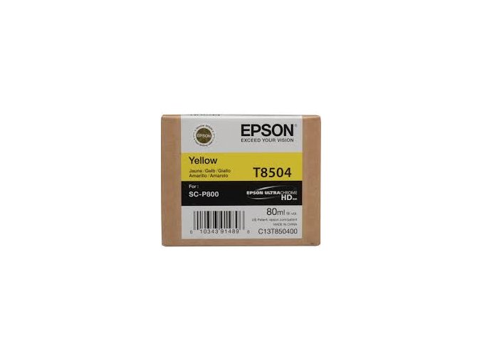 Epson Singlepack Photo Yellow T850400 UltraChrome HD ink 80ml
