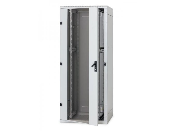 Stojanový rack 42U (š)800x(h)1200 př.i zad.dv.perf.dvoukřídlé, černý