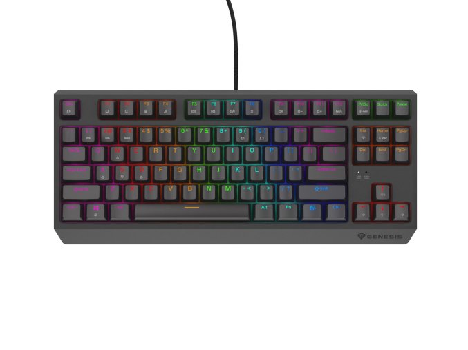 Genesis herní bezdrátová klávesnice THOR 230 Lite/Drátová USB/US layout/Černá