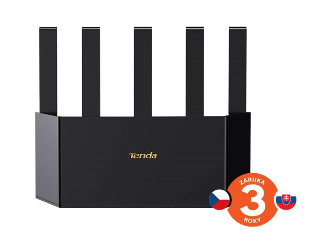 Tenda TX2L Pro AX1500 WiFi 6 Mesh Router, 1x GWAN, 3x GLAN, IPv6, 5x 6dBi anténa, WPA3, CZ App