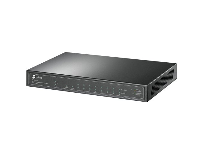 TP-Link TL-SG1210P 8xGb POE+ 63W,1xGb RJ45 nonPOE,1xSFP,desktop switch,kov.tělo