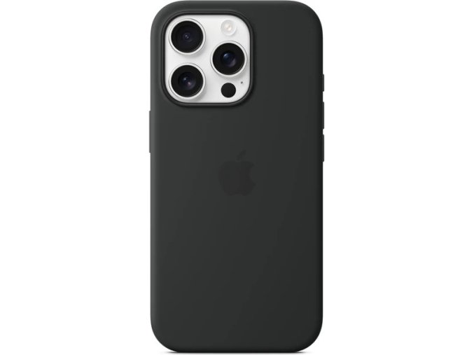 iPhone 16 Pro Max Silicone Case with MS - Black
