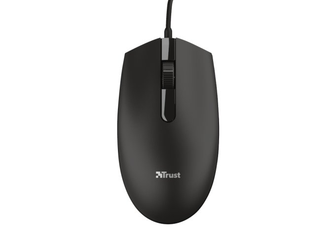 TRUST BASI/Kancelářská/Optická/1 200 DPI/Drátová USB/Černá
