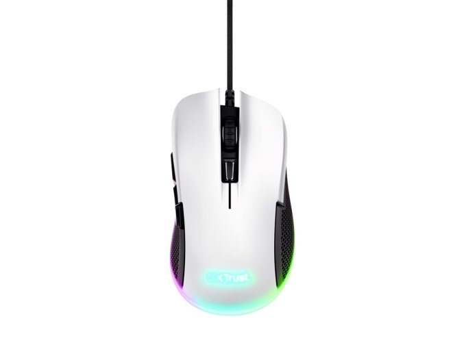 Trust Gaming GXT 922 Ybar/Herní/Optická/Pro praváky/7 200 DPI/Drátová USB/Bílá