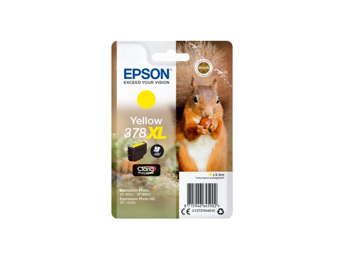 Epson Singlepack Yellow 378 XL Claria Photo HD Ink