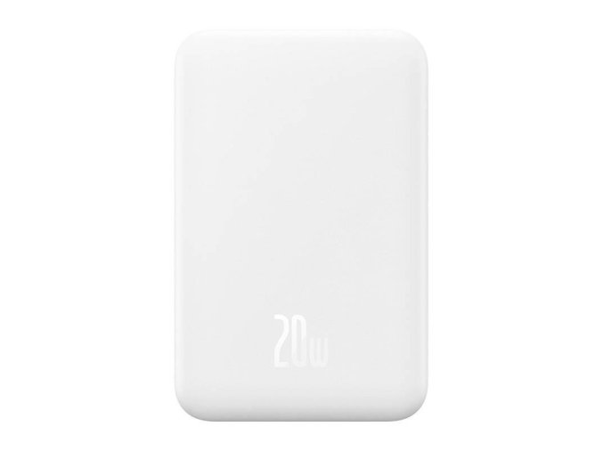 Baseus power banka Mini s bezdrátovým nabíjením 5000 mAh 20W USB-C bílá