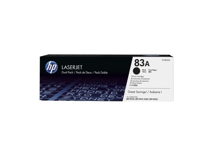 HP tisková kazeta černá, CF283AD - 2 pack