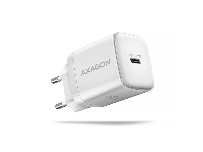 AXAGON ACU-PD30W, Sil nabíječka do sítě 30W, 1x port USB-C, PD3.0/PPS/QC4+/SFC/AFC/Apple, bílá