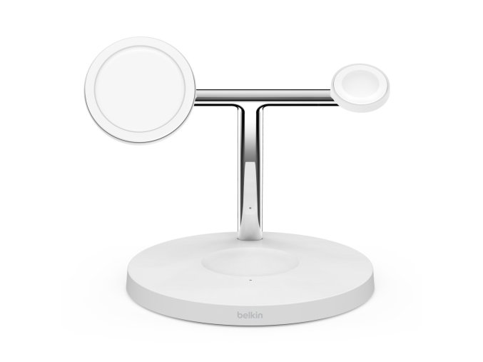 Belkin bezdrátový nabíjecí stojan 3v1 s Magsafe, bílý
