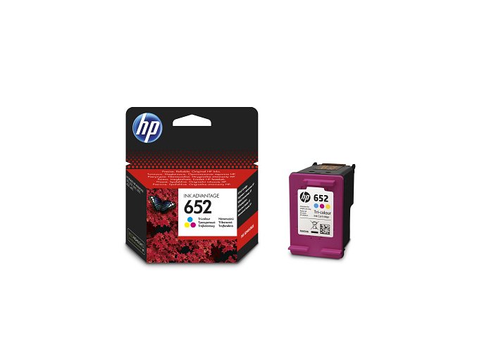 HP 652 3barevná ink kazeta, F6V24AE