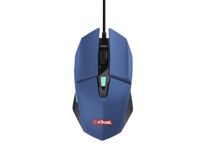 TRUST GXT 109 FELOX/Herní/Optická/Pro praváky/6 400 DPI/Drátová USB/Modrá