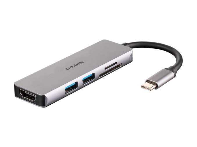 D-Link 5-in-1 USB-C Hub with HDMI and SD/microSD Card Reader