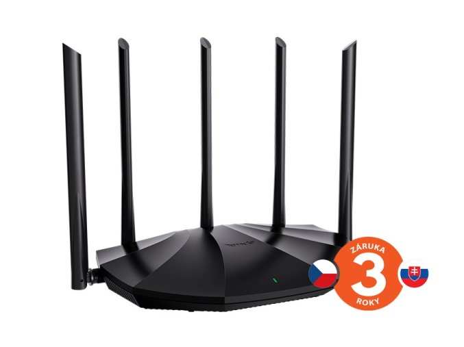 Tenda TX2 Pro AX1500 WiFi6 Router, 1x GWAN, 3x GLAN, IPv6, 5x 6dBi anténa, WPA3, CZ App
