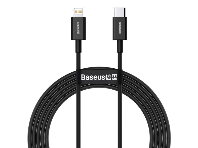 Baseus Datový kabel Superior Series USB-C/Lightning 20W 2m černý