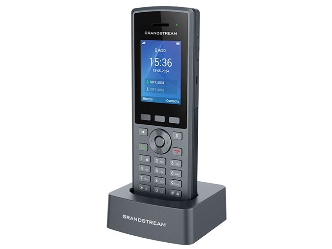 Grandstream DP735 SIP DECT odolná ručka, 20 SIP účtů, IP67, 65 hodin hovoru, 2,4" barevný LCD
