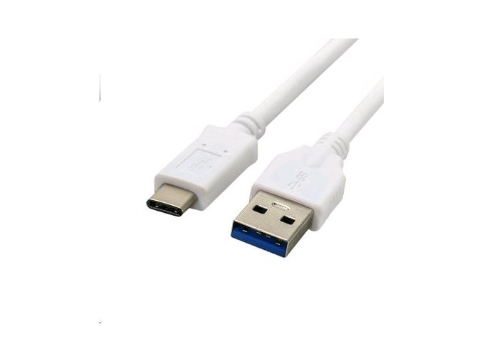 Kabel C-TECH USB 3.0 AM na Type-C kabel (AM/CM), 2m, bílý