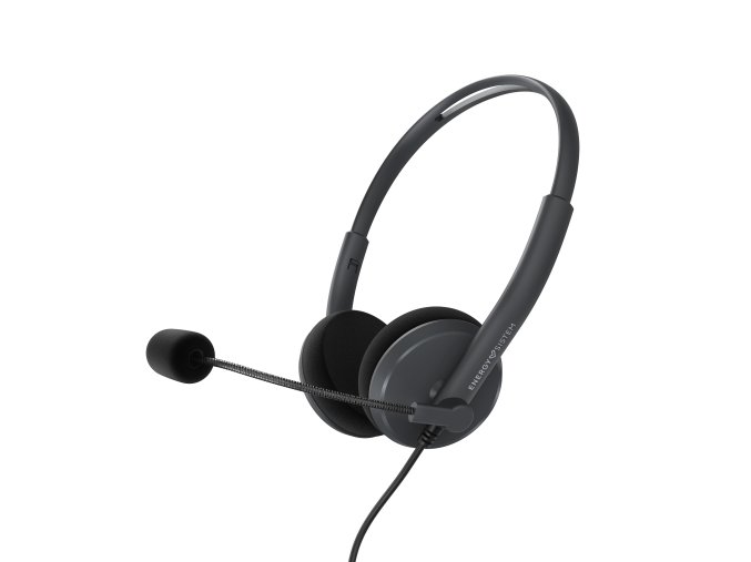 Energy Sistem Headset Office 2, komunikační sluchátka s mikrofonem, černá