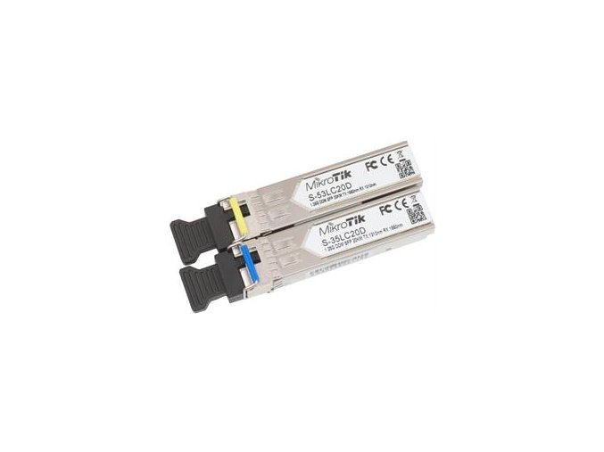 MikroTik pár SFP S-3553LC20D, SM, 20km, 1.25G, 1x LC