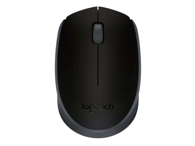 Logitech M171/Cestovní/Optická/1 000 DPI/Bezdrátová USB/Černá-šedá