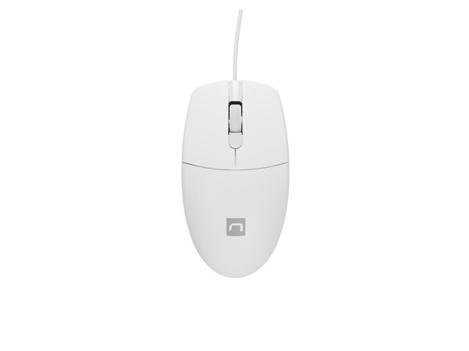 Natec optická myš RUFF 2/1 000 DPI/Kancelářská/Optická/1 000 DPI/Drátová USB/Bílá