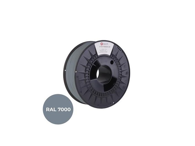 Tisková struna (filament) C-TECH PREMIUM LINE, PLA, veverčí šedá, RAL7000, 1,75mm, 1kg