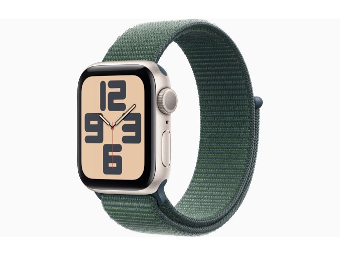 Apple Watch SE/40mm/Starlight/Sport Band/Lake Green
