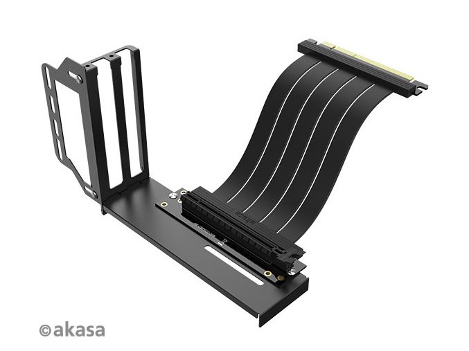 AKASA Riser black Pro, vertikálni VGA držák