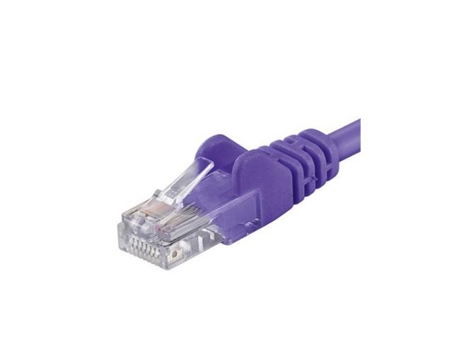 Patch kabel UTP RJ45-RJ45 level 5e 1m fialová