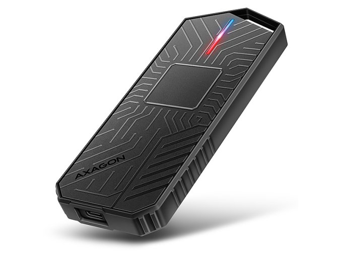 AXAGON EEM2-GAM, USB-C 10Gbps - NVMe & SATA SSD GAME M.2 box, bezšroubkový