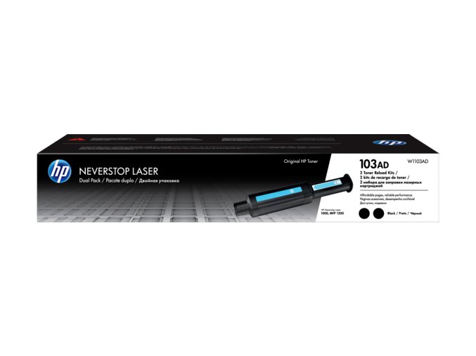 HP 103AD Black Neverst. Laser, dvojbalení, W1103AD