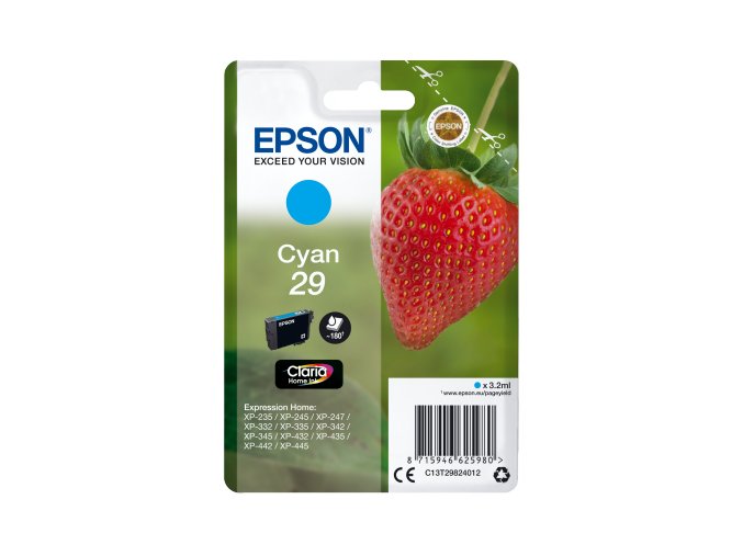 Epson Singlepack Cyan 29 Claria Home Ink