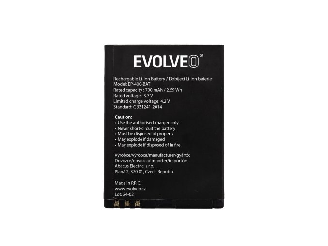 EVOLVEO originální baterie 700 mAh pro  EasyPhone ID (EP-400)