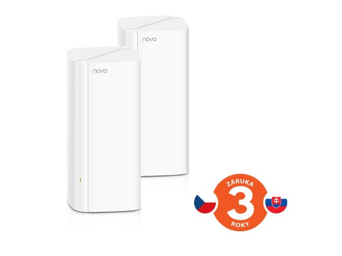 Tenda Nova EX12 (2-pack) WiFi6 AX3000 Mesh Gigabit system, 6xGLAN/GWAN, WPA3, VPN, SMART CZ aplikace