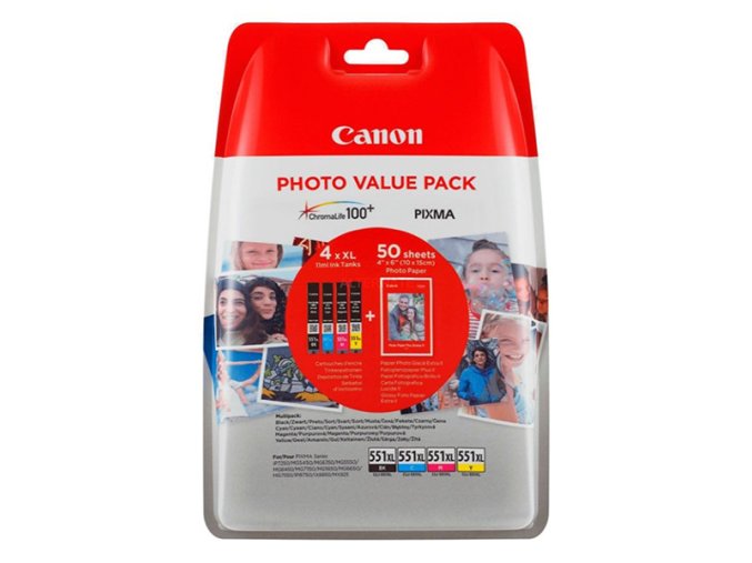Canon CLI-551XL BK/C/M/Y PHOTO VALUE