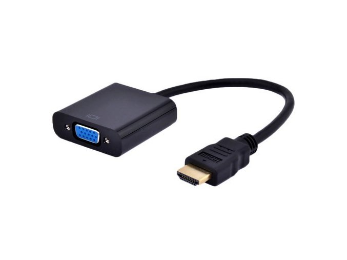 Gembird Adapter HDMI-A - VGA (M/F), černý