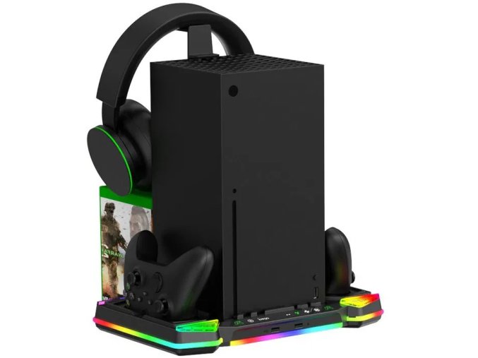 iPega XBX025S Multifunkční Nabíjecí RGB Stojan s Chlazením pro Xbox