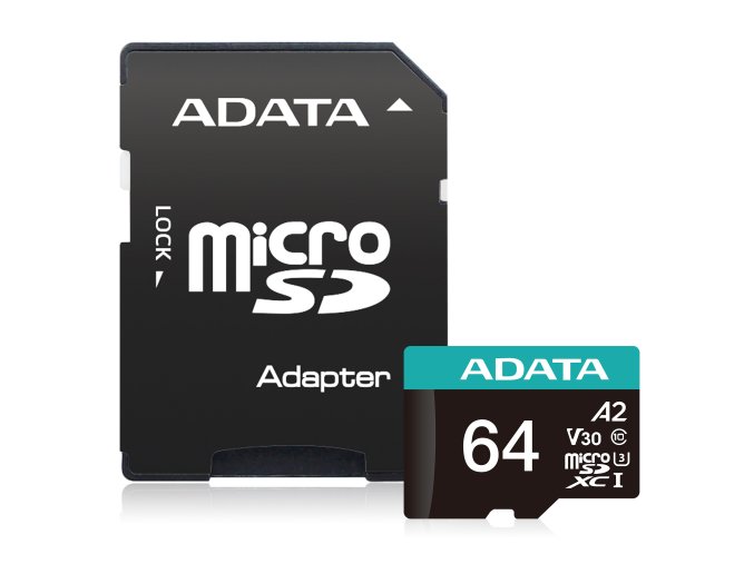 ADATA V30S/micro SDXC/64GB/UHS-I U3 / Class 10/+ Adaptér