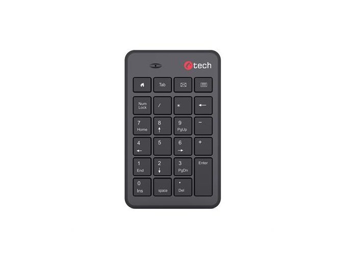 Klávesnice C-TECH KBN-02WS, bezdrátová, numerická,