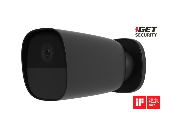 iGET SECURITY EP26 Black - WiFi bateriová FullHD kamera, IP65, zvuk, samostatná a pro alarm M5-4G CZ