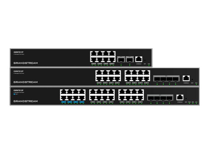 Grandstream GWN7813P Layer 3 Managed Network PoE Switch, 24 portů / 4 SFP+