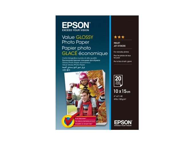 EPSON Value Glossy Photo Paper 10x15cm 20 sheet