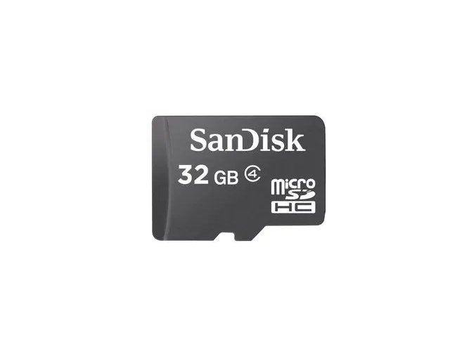 Sandisk/micro SDHC/32GB/Class 4/+ Adaptér/Černá