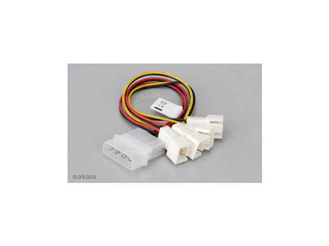 Akasa - 4-pin CPU Molex na 4 x 3-pin fan