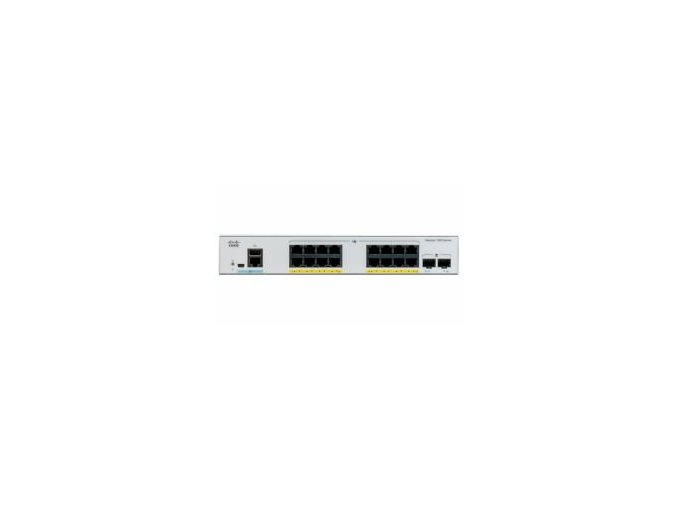 Catalyst C1000-16P-2G-L, 16x 10/100/1000 Ethernet PoE+ ports and 120W PoE budget, 2x 1G SFP uplinks