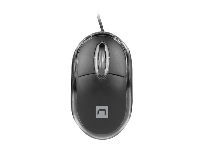 Natec optická myš VIREO 2/1000 DPI/Kancelářská/Optická/1 000 DPI/Drátová USB/Černá