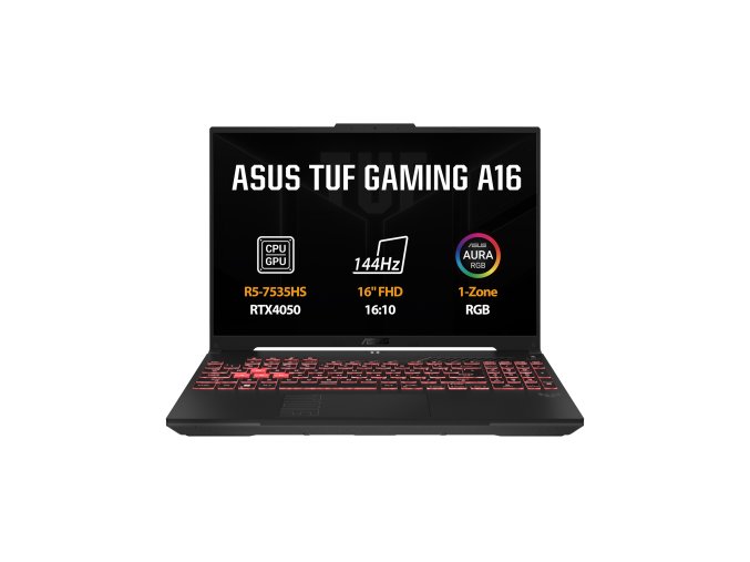 ASUS TUF Gaming A16/FA607NU-RL051W/R5-7535HS/16"/WUXGA/16GB/512GB SSD/RTX 4050/W11H/Gray/2R