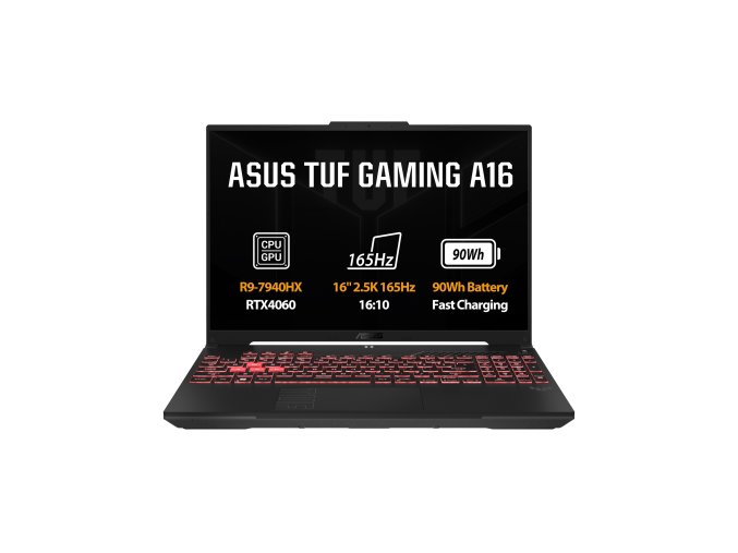 ASUS TUF Gaming F16/FA607PV-RL120/R9-7940HX/16"/WUXGA/32GB/1TB SSD/RTX 4060/bez OS/Gray/2R