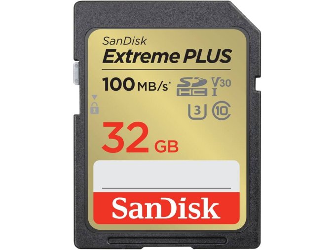 SanDisk Extreme PLUS/SDHC/32GB/UHS-I U3 / Class 10/Černá