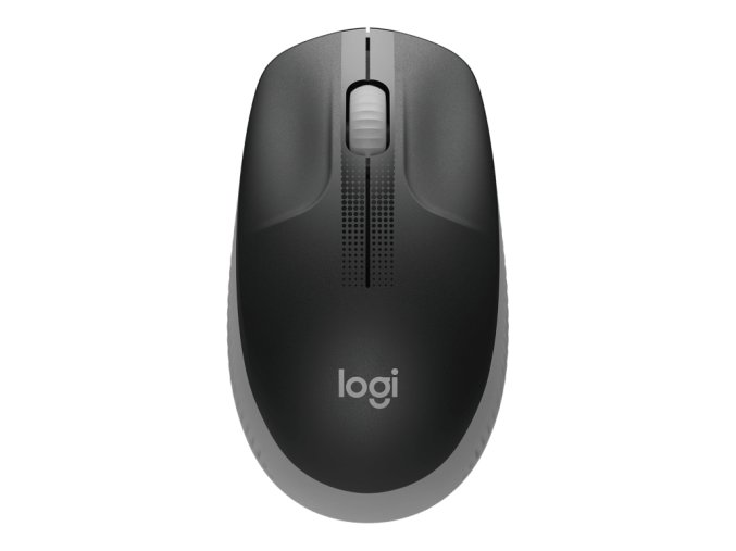 Logitech M190/Kancelářská/Optická/1 000 DPI/Bezdrátová USB/Šedá